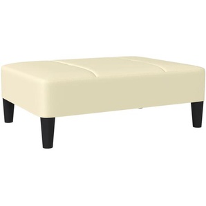 Fußhocker Creme 78x56x32 cm Kunstleder