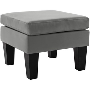 Fußhocker Grau Kunstleder