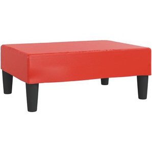 Fußhocker Rot 78x56x32 cm Kunstleder