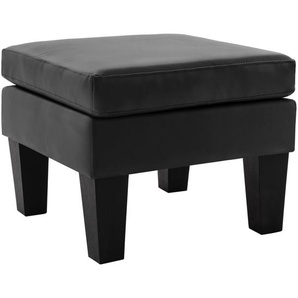 Fußhocker Schwarz Kunstleder