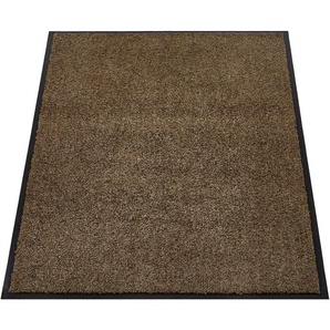 Fußmatte ANDIAMO Super Wash & Clean Teppiche Gr. B/L: 90 cm x 120 cm, 7 mm, 1 St., braun Fußmatten einfarbig