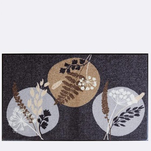 Fußmatte HEINE HOME Teppiche Gr. B/L: 115 cm x 175 cm, 7 mm, 1 St., grau (grau, braun) Fußmatten gemustert