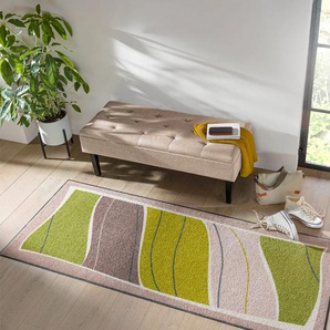 Fußmatte HEINE HOME Teppiche Gr. B/L: 60 cm x 180 cm, 7 mm, 1 St., bunt (taupe, grün) Fußmatten gemustert