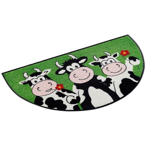 Fußmatte Round Cow Trio, wash+dry by Kleen-Tex, rechteckig, Höhe: 7 mm