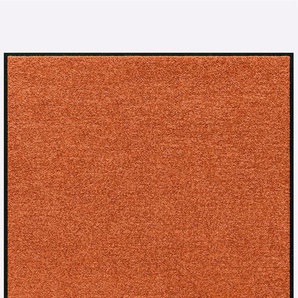 Fußmatte SALONLOEWE Teppiche Gr. B/L: 115 cm x 115 cm, 7 mm, 1 St., orange (terra) Fußmatten einfarbig