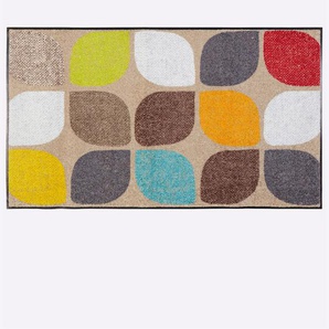 Fußmatte SALONLOEWE Teppiche Gr. B/L: 115 cm x 175 cm, 7 mm, 1 St., bunt (taupe, bunt) Fußmatten gemustert