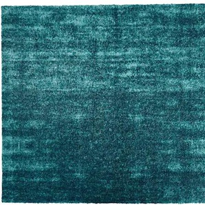 Fußmatte SALONLOEWE Teppiche Gr. B/L: 120 cm x 75 cm, 7 mm, 1 St., blau (petrol) Fußmatten einfarbig