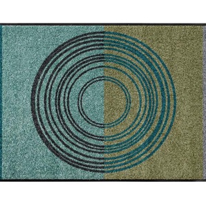Fußmatte SALONLOEWE Teppiche Gr. B/L: 120 cm x 75 cm, 7 mm, 1 St., grün (mint, grau) Fußmatte Fußmatten gemustert