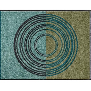 Fußmatte SALONLOEWE Teppiche Gr. B/L: 120 cm x 75 cm, 7 mm, 1 St., grün (mint, grau) Fußmatte Fußmatten gemustert