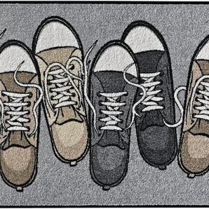 Fußmatte SALONLOEWE Teppiche Gr. B/L: 180 cm x 60 cm, 7 mm, 1 St., grau (grau, natur) Fußmatten gemustert