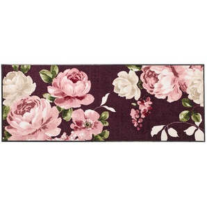 Fußmatte SALONLOEWE Teppiche Gr. B/L: 190 cm x 75 cm, 7 mm, 1 St., lila (aubergine) Fußmatte Fußmatten gemustert