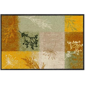 Fußmatte SALONLOEWE Teppiche Gr. B/L: 60 cm x 150 cm, 7 mm, 1 St., beige (natur, grün) Fußmatten gemustert