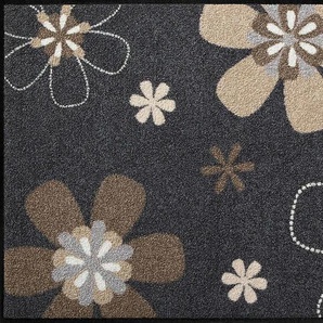 Fußmatte SALONLOEWE Teppiche Gr. B/L: 60 cm x 180 cm, 7 mm, 1 St., grau (anthrazit, natur) Fußmatten gemustert