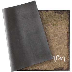Fußmatte SALONLOEWE Teppiche Gr. B/L: 60 cm x 180 cm, 7 mm, 1 St., grau (taupe) Fußmatten gemustert