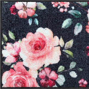 Fußmatte SALONLOEWE Teppiche Gr. B/L: 75 cm x 120 cm, 7 mm, 1 St., bunt (anthrazit, rosé) Fußmatten gemustert