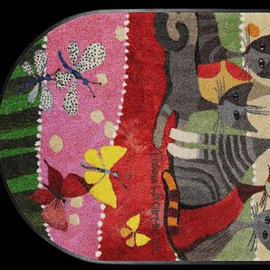 Fußmatte SALONLOEWE Teppiche Gr. B/L: 75 cm x 120 cm, 7 mm, 1 St., bunt (blau, bunt) Fußmatten gemustert