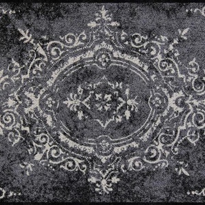 Fußmatte SALONLOEWE Teppiche Gr. B/L: 75 cm x 120 cm, 7 mm, 1 St., grau (anthrazit) Fußmatten gemustert