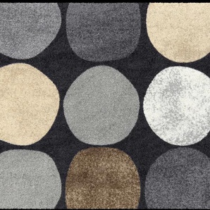 Fußmatte SALONLOEWE Teppiche Gr. B/L: 75 cm x 120 cm, 7 mm, 1 St., grau (anthrazit, natur) Fußmatten gemustert