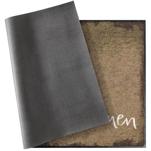 Fußmatte SALONLOEWE Teppiche Gr. B/L: 75 cm x 120 cm, 7 mm, 1 St., grau (taupe) Fußmatten gemustert