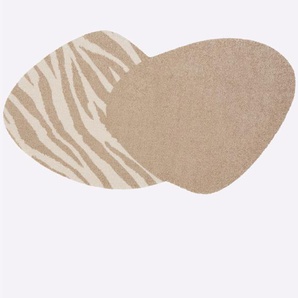 Fußmatte SALONLOEWE Teppiche Gr. B/L: 75 cm x 190 cm, 7 mm, 1 St., beige (sand) Fußmatten gemustert