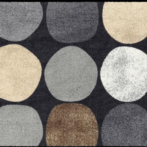 Fußmatte SALONLOEWE Teppiche Gr. B/L: 75 cm x 190 cm, 7 mm, 1 St., grau (anthrazit, natur) Fußmatten gemustert