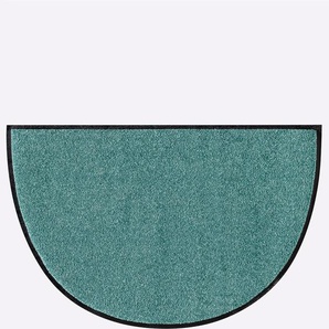 Fußmatte SALONLOEWE Teppiche Gr. B/L: 75 cm x 50 cm, 7 mm, 1 St., grün (mint) Fußmatten einfarbig