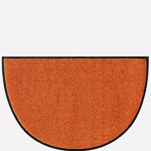 Fußmatte SALONLOEWE Teppiche Gr. B/L: 75 cm x 50 cm, 7 mm, 1 St., orange (terra) Fußmatten einfarbig