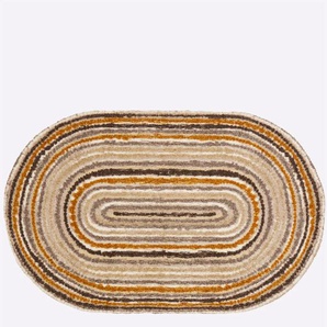 Fußmatte SALONLOEWE Teppiche Gr. Ø 85 cm, 7 mm, 1 St., braun (braun, grau) Fußmatten gemustert