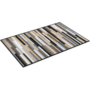 Fußmatte WASH+DRY BY KLEEN-TEX Mikado Stripes Teppiche Gr. B/L: 60 cm x 240 cm, 7 mm, 1 St., beige (natur) Designer Fußmatten