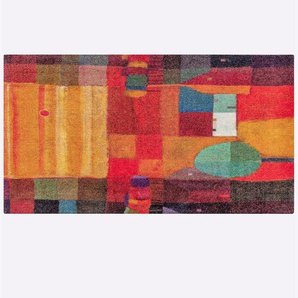 Fußmatte WASH+DRY BY KLEEN-TEX Teppiche Gr. B/L: 110 cm x 175 cm, 7 mm, 1 St., rot (rot, orange) Fußmatten gemustert