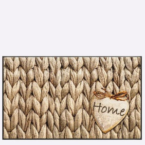 Fußmatte WASH+DRY BY KLEEN-TEX Teppiche Gr. B/L: 115 cm x 175 cm, 7 mm, 1 St., beige (natur) Fußmatten gemustert