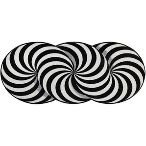 Fußmatte WASH+DRY BY KLEEN-TEX Teppiche Gr. B/L: 60 cm x 140 cm, 7 mm, 1 St., schwarz-weiß (schwarz, weiß) Fußmatten gemustert