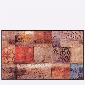 Fußmatte WASH+DRY BY KLEEN-TEX Teppiche Gr. B/L: 60 cm x 180 cm, 7 mm, 1 St., braun (rost) Fußmatten gemustert