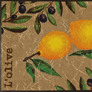 Fußmatte WASH+DRY BY KLEEN-TEX Teppiche Gr. B/L: 60 cm x 180 cm, 7 mm, 1 St., gelb (ocker) Fußmatten gemustert