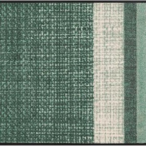Fußmatte WASH+DRY BY KLEEN-TEX Teppiche Gr. B/L: 60 cm x 180 cm, 7 mm, 1 St., grün (grün, ecru) Fußmatten gemustert