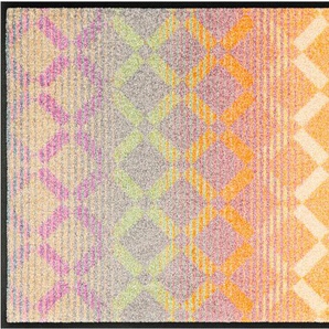 Fußmatte WASH+DRY BY KLEEN-TEX Teppiche Gr. B/L: 60 cm x 180 cm, 7 mm, 1 St., orange, taupe, bedruckt Fußmatten gemustert
