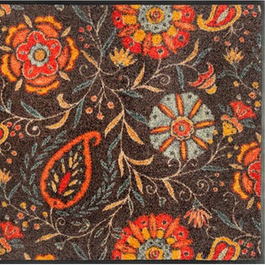 Fußmatte WASH+DRY BY KLEEN-TEX Teppiche Gr. B/L: 75 cm x 120 cm, 7 mm, 1 St., braun (braun, orange) Fußmatten gemustert
