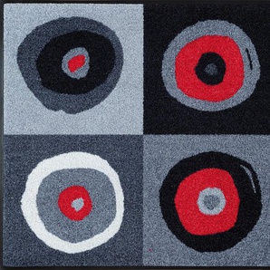 Fußmatte WASH+DRY BY KLEEN-TEX Teppiche Gr. B/L: 75 cm x 120 cm, 7 mm, 1 St., bunt (anthrazit, rot) Fußmatten gemustert