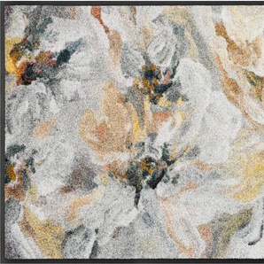 Fußmatte WASH+DRY BY KLEEN-TEX Teppiche Gr. B/L: 75 cm x 120 cm, 7 mm, 1 St., grau (grau, ecru) Fußmatten gemustert