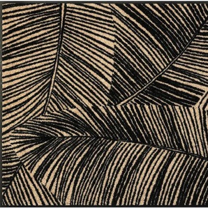 Fußmatte WASH+DRY BY KLEEN-TEX Teppiche Gr. B/L: 75 cm x 120 cm, 7 mm, 1 St., schwarz (taupe, schwarz) Fußmatten gemustert