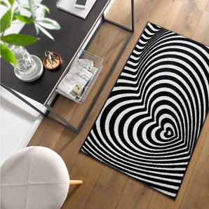 Fußmatte WASH+DRY BY KLEEN-TEX Teppiche Gr. B/L: 75 cm x 120 cm, 7 mm, 1 St., schwarz-weiß (schwarz, weiß) Fußmatten gemustert