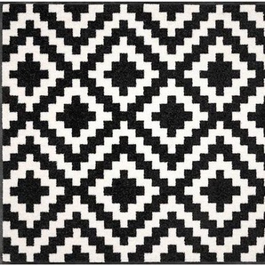 Fußmatte WASH+DRY BY KLEEN-TEX Teppiche Gr. B/L: 75 cm x 120 cm, 7 mm, 1 St., schwarz-weiß (schwarz, weiß) Fußmatten gemustert