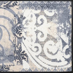 Fußmatte WASH+DRY BY KLEEN-TEX Teppiche Gr. B/L: 75 cm x 190 cm, 7 mm, 1 St., grau (grau, ecru) Fußmatten gemustert