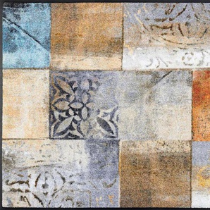 Fußmatte WASH+DRY BY KLEEN-TEX Teppiche Gr. B/L: 75 cm x 190 cm, 7 mm, 1 St., grau (taupe, grau) Fußmatten gemustert