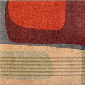 Fußmatte WASH+DRY BY KLEEN-TEX Teppiche Gr. B/L: 80 cm x 200 cm, 7 mm, 1 St., lila (aubergine, grau) Fußmatten gemustert