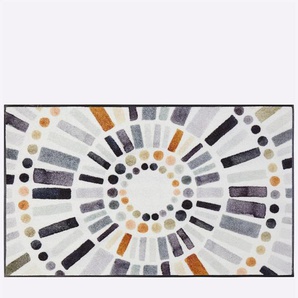 Fußmatte WASH+DRY BY KLEEN-TEX Teppiche Gr. Ø 75 cm, 7 mm, 1 St., grau (grau, beige) Fußmatten gemustert