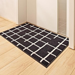 Fußmatte Wash & Dry Kleen-Tex schwarz-weiß mehrfarbig, 0.6x120x75 cm