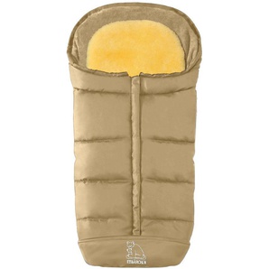 Fußsack HEITMANN FELLE Eisbärchen - Komfort 2 in 1 Winterfußsack Premium Qualität Fußsäcke beige Kinder Zubehör für Kinderwagen