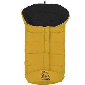 Fußsack HEITMANN FELLE Eisbärchen - Winterfußsack Copy Fußsäcke gelb (ocker) Kinder Zubehör für Kinderwagen mit Fleecefutter, Mumienform möglich, Kinderwagen, waschbar