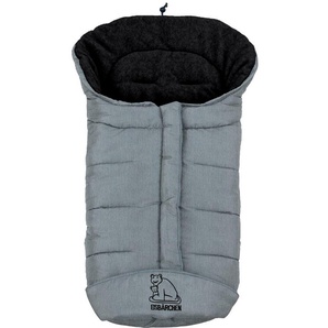 Fußsack HEITMANN FELLE Eisbärchen - Winterfußsack Copy Fußsäcke grau (hellgrau) Kinder Zubehör für Kinderwagen mit Fleecefutter, Mumienform möglich, Kinderwagen, waschbar